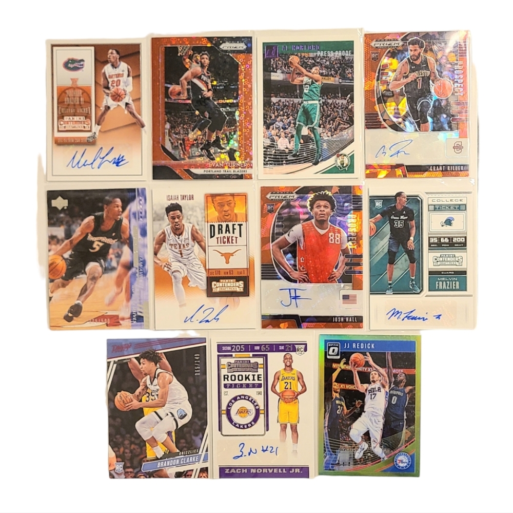 Lot of 11 NBA Autographed/Serial Numbered/Jersey Relic Basketball Cards